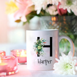 Blume von Monogramm Kaffee-Tasse Kaffeetasse
