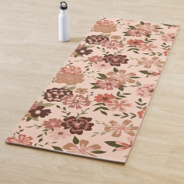 Blume von Naturblumenpfirsichwein Yogamatte