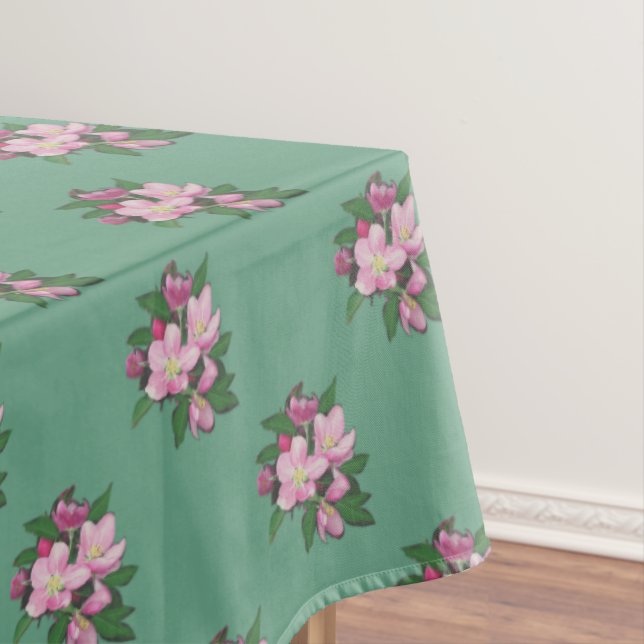 Blume von Pastel Apple auf grünem Tablettenkern Tischdecke (Beispiel)