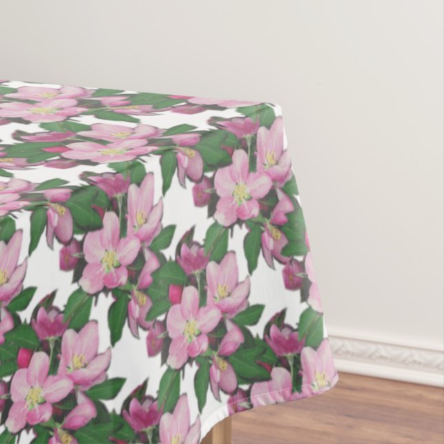 Blume von Pastel Apple auf weißem Tablettenkern Tischdecke (Beispiel)