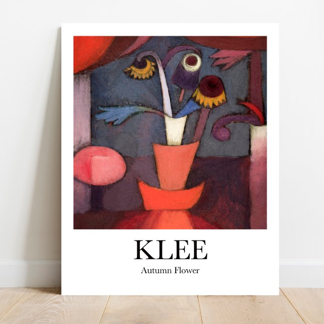 Blume von Paul Klee Poster (Klee's vibrant Autumn Flower: Decorate your home with this iconic masterpiece!)