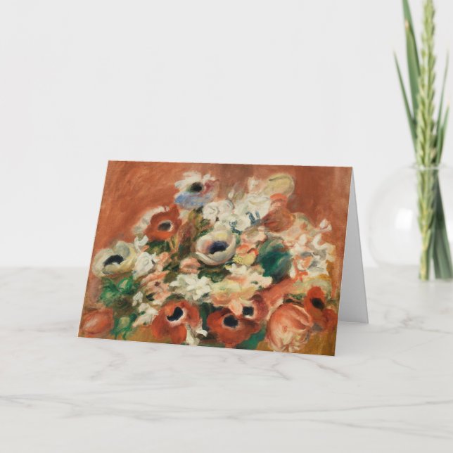 Blume von Renoir Impressionist Art Malerei Karte (Vorderseite)