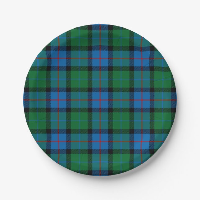Blume von Schottland-StaatsangehörigerTartan Pappteller (Vorderseite)