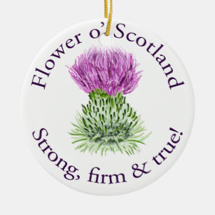 Blume von Schottland. Stark, fest und wahr! Keramik Ornament
