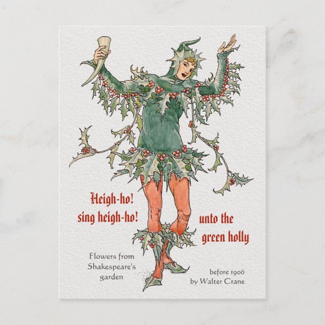 Blume von Shakespeare Holly Walter Crane CC0968 Postkarte (Vorderseite)
