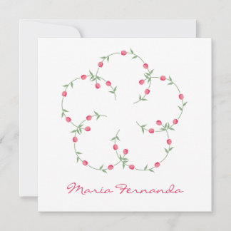 Blume von Tulpen der Rosa Farbe für Mitteilungskarte