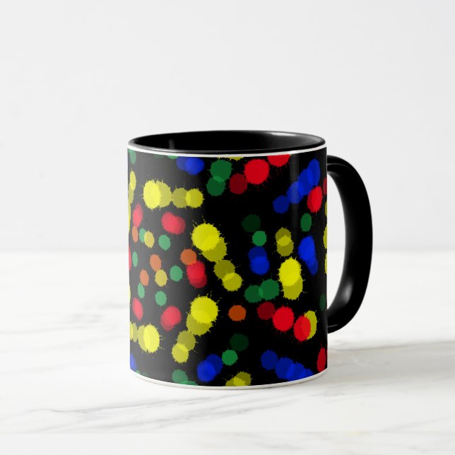 Blume von verschwommenen und gepunkteten Regenboge Tasse (VorderseiteRechts)
