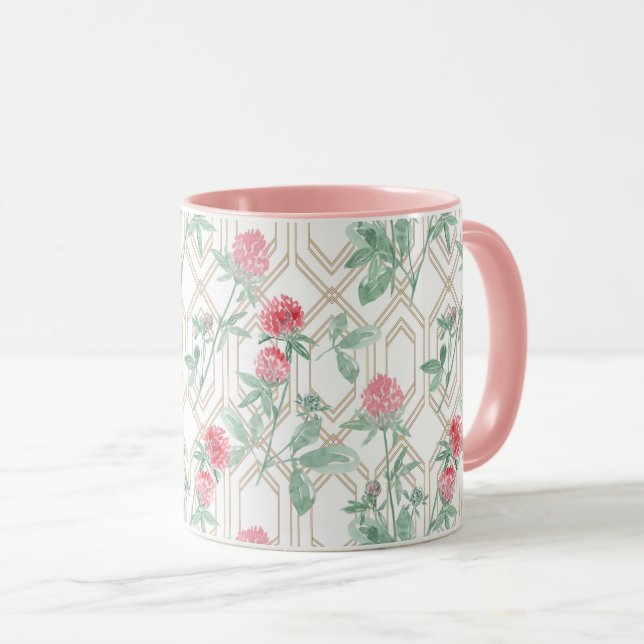 Blume von Wasserfarben Tasse (VorderseiteRechts)