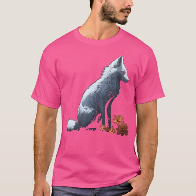 Blume von Weißfuchs Art Fox T-Shirt (Vorderseite)