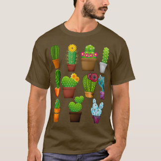 Blume wachsen Kakteen T-Shirt