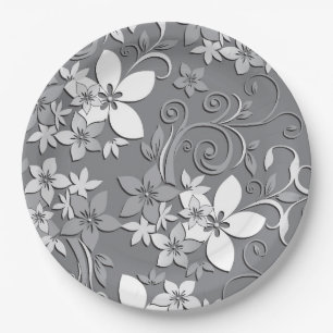 Blume-Wandpapier 2 Pappteller