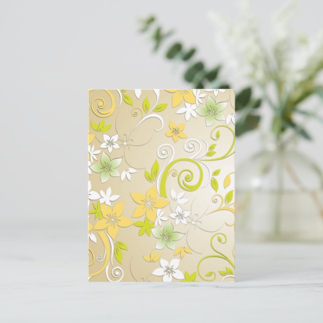 Blume - Wandpapier 3 Postkarte (Stehend Vorderseite)