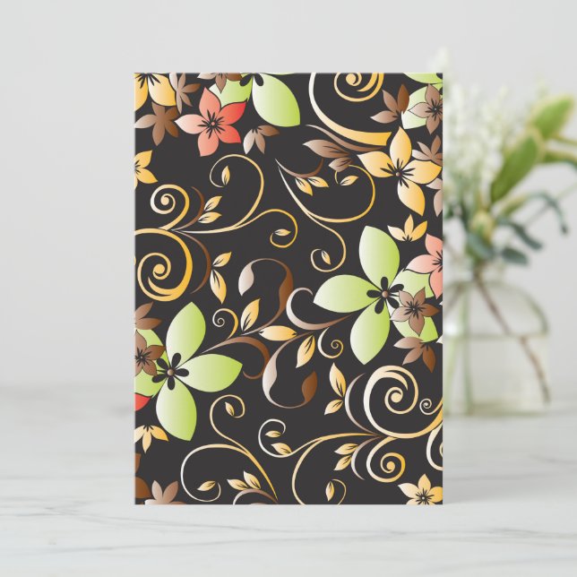 Blume - Wandpapier 4 Dankeskarte (Stehend Vorderseite)