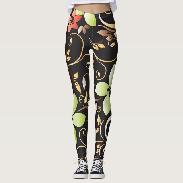 Blume - Wandpapier 4 Leggings (Vorderseite)