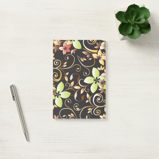 Blume - Wandpapier 4 Post-it Klebezettel (Büro)