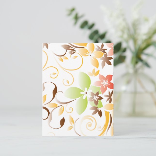 Blume - Wandpapier 5 Postkarte (Stehend Vorderseite)