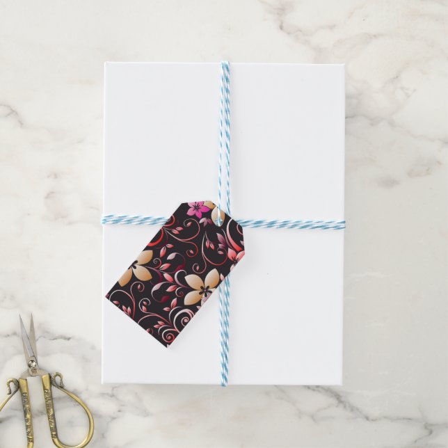 Blume - Wandpapier 7 Geschenkanhänger (Mit Garn)