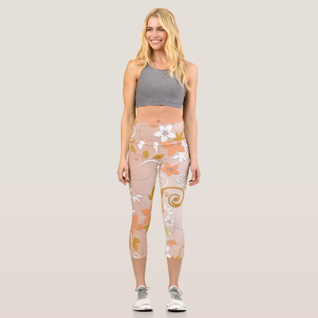 Blume - Wandpapier 8 Capri Leggings (Vorderseite)