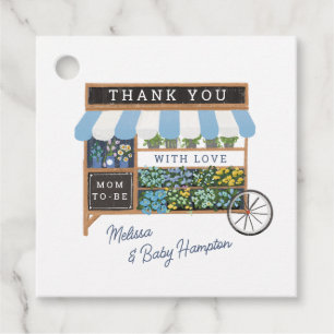 Blume Warenkorb Bauern Markt Blue Baby Dusche Gefa Geschenkanhänger