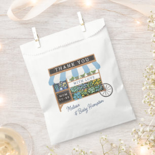 Blume Warenkorb Bauern Markt Blue Baby Dusche Geschenktütchen