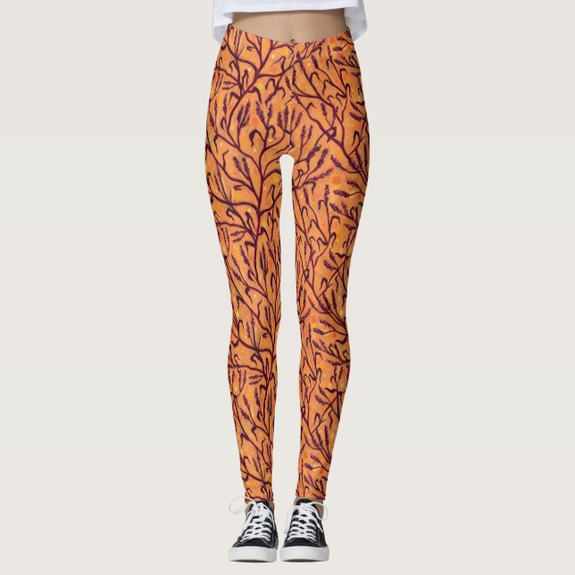 Blume Wasser Paprika Wildblumen Blumenstrauß Leggings (Vorderseite)