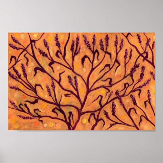 Blume Wasser Paprika Wildblumen Blumenstrauß Poster (Vorne)