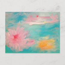 Blume Wasser Postkarte