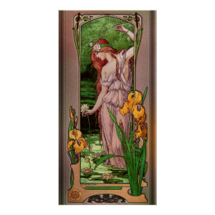 Blume Wasser von Élisabeth Sonrel Poster