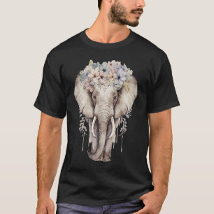 Blume Wasserfarbe Krone Afrika Safari Ani T-Shirt