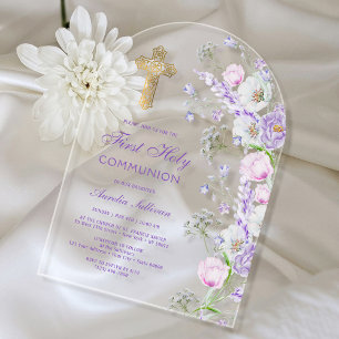 Blume Wasserfarbe Lilac Arch Erste Kommune Acryleinladungen