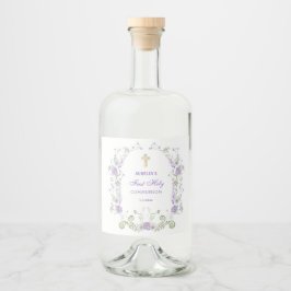Blume Wasserfarbe Lilac Arch Erste Kommune Alkoholflaschenetikett