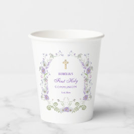 Blume Wasserfarbe Lilac Arch Erste Kommune Pappbecher