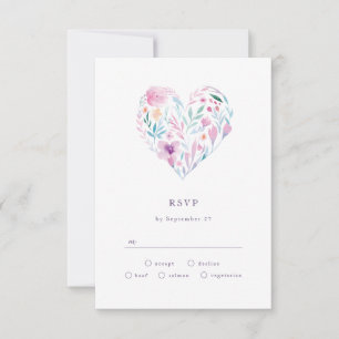 Blume Wasserfarbe RSVP Karte