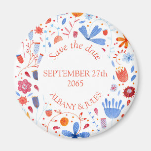 Blume Wasserfarbe Save the Date Magnet