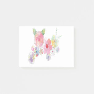 Blume Wasserfarben Art Post-it Klebezettel