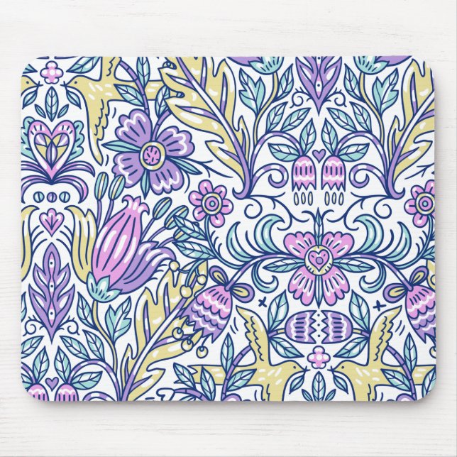 Blume Wasserfarben Frische Pasta machen Mousepad (Vorne)