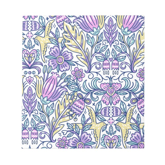 Blume Wasserfarben Frische Pasta machen Notizblock (Vorderseite)