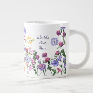 Blume Wasserfarben-Garten Weltkulturerbe der Mama  Jumbo-Tasse