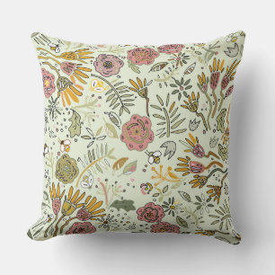 Blume Wasserfarbene Bienen Elegante Moderne Kissen