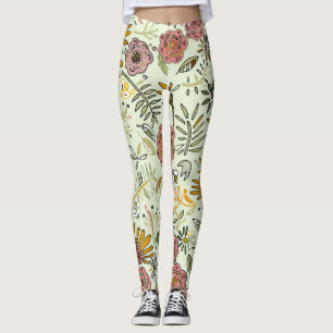 Blume Wasserfarbene Bienen Elegante Moderne Leggings