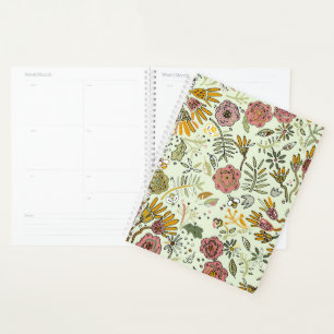 Blume Wasserfarbene Bienen Elegante Moderne Planer
