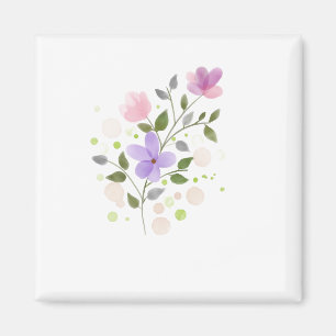 Blume Wasserfarbener Frühling Naturmalerei Blumen Magnet