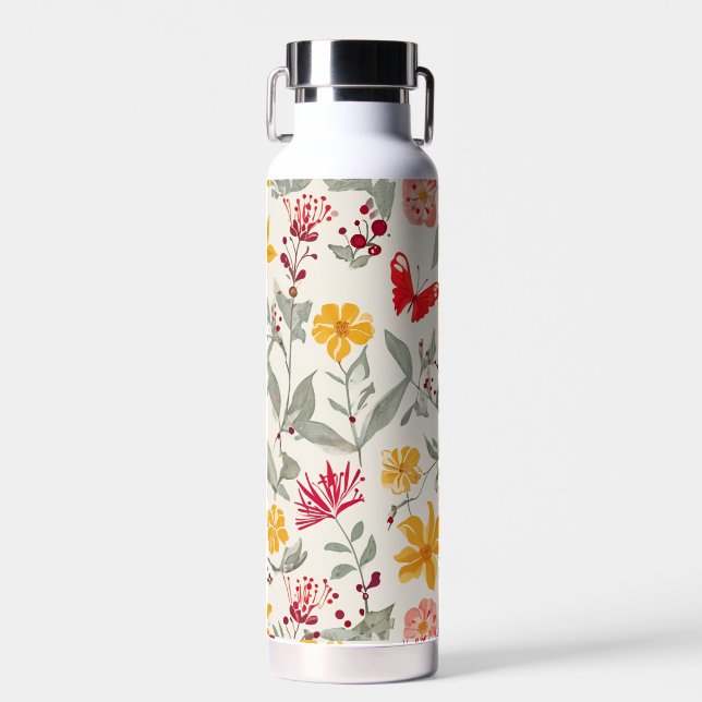 Blume Wasserflasche (22 oz) Trinkflasche (Vorne)