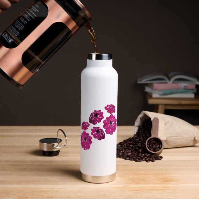 Blume Wasserflasche Trinkflasche (Kaffee (gedreht))