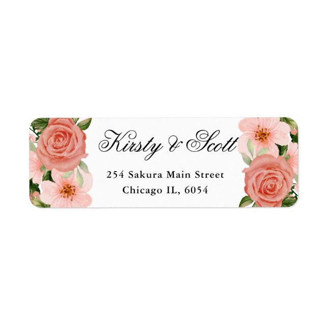 Blume "Watercolor Pink Roses" (Vorne)