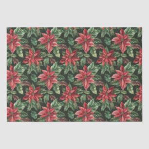 Blume Watercolor Poinsettia Weihnachten Seidenpapier