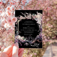 Blume Watercolor Sakura Cherry Einladung Hochzeit