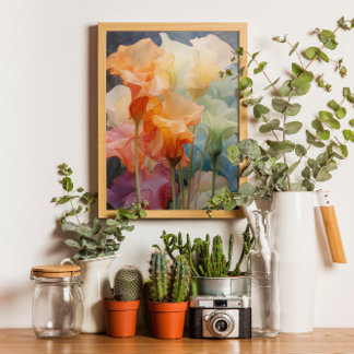 Blume Watercolor Wipsy Datura Elegante Moderne Poster