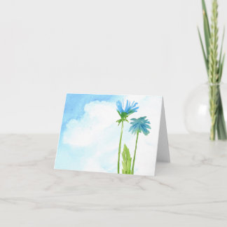 Blume Watercolorraum-Anmerkungskarte Karte