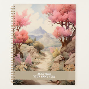 Blume Weg Bergblick Rosa Planer